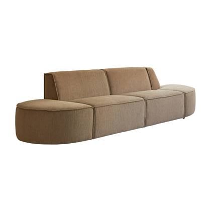 Tikamoon - Modulaire 2-3-zitsofa Dario in camelkleurige stof