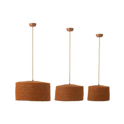 J-Line hangende Lamp Moonj - gras - roest - 3 stuks