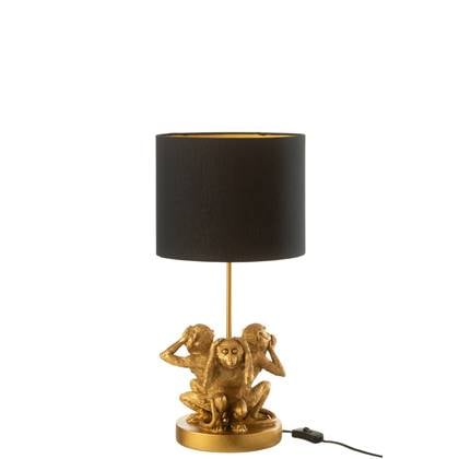 J-Line Lamp Tafel Aap 3Delen Poly Goud