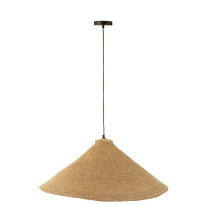 J-Line hanglamp Kegel - zeegras - naturel