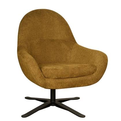 Draaifauteuil Skye - Stof - Geel - 77 x 83 x 90 cm (B x H x D)