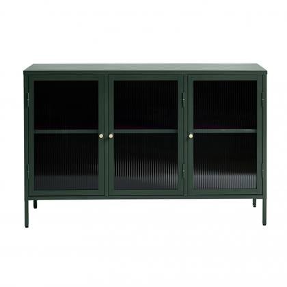 Nordic Home Olan glazen dressoir - 130 cm - Groen