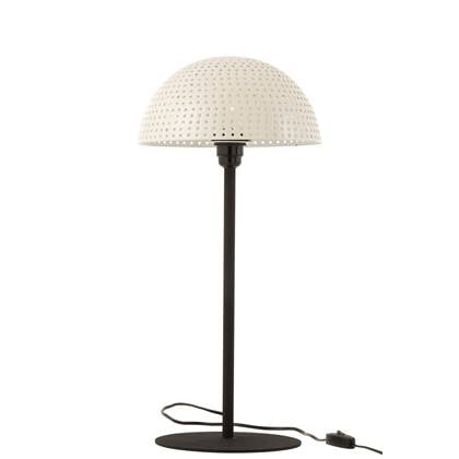 J-line - Tafellamp Paddenstoel Metaal Wit|zwart Large - 27x27x59cm