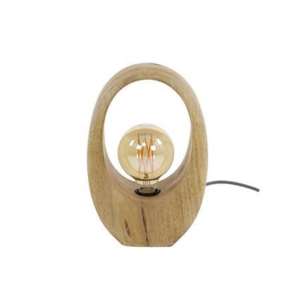 Hoyz Collection - Tafellamp Arch Wood 1L - Massief Mango Naturel Bruin