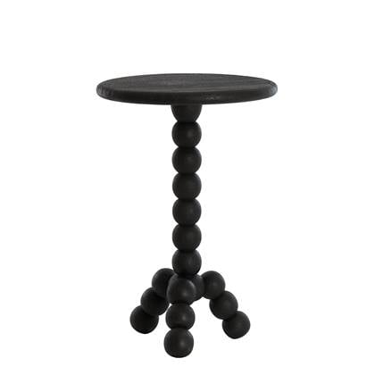 Light & Living Bijzettafel Veglio - Mat - Ø35cm Zwart
