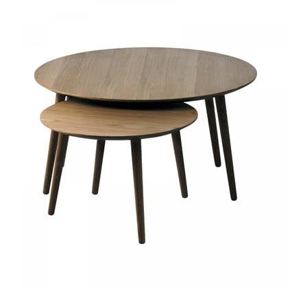Nordic Home Heidi ronde salontafels - set van 2 - Bruin