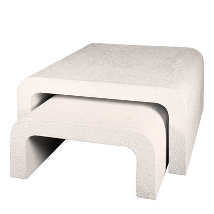 Lorna salontafel set van 2 marmer composiet - bend stone