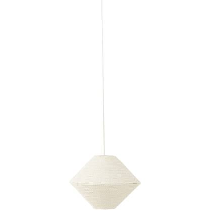 J-Line - Hanglamp Ufo Raffia Wit Small - 35x35x27cm