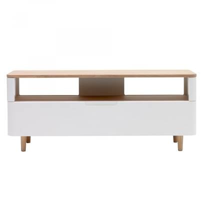 Nordic Home Rune tv-meubel - 120 cm - eikenhout - naturel|wit Crème