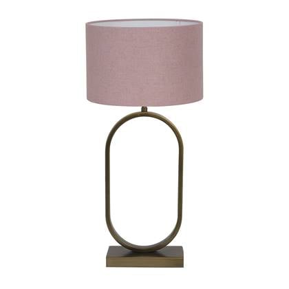 Light & Living Tafellamp Jamiri|Livigno - Ant, Brons|Roze - Ø30x67cm Roze, Brons