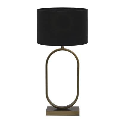 Light & Living Tafellamp Jamiri|Livigno - Ant, Brons|Zwart - Ø30x67cm Zwart, Brons