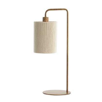 Light&living Tafellamp 26x20x59,5 cm DONIO hout print naturel+touw... Bruin