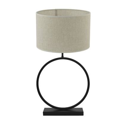 Light & Living Tafellamp Liva|Breska - Zwart|Parel Wit - Ø40x78,5cm Wit, Zwart