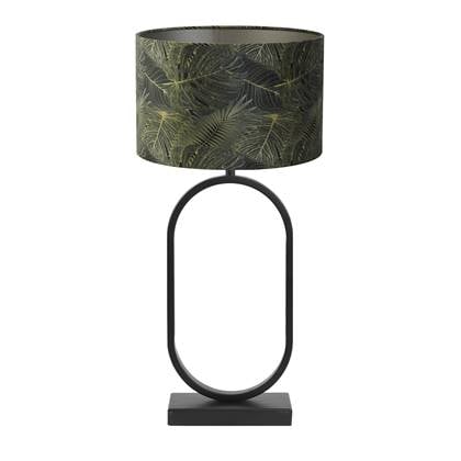 Light & Living Tafellamp Jamiri|Amazone - Zwart|Groen - Ø30x67cm Zwart, Groen