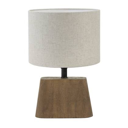 Light & Living Tafellamp Kardan|Livigno - Hout|Naturel - Ø20x29cm Bruin, Brons