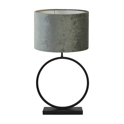 Light & Living Tafellamp Liva|Gemstone - Zwart|Antraciet - Ø40x78,5cm Antraciet, Zwart
