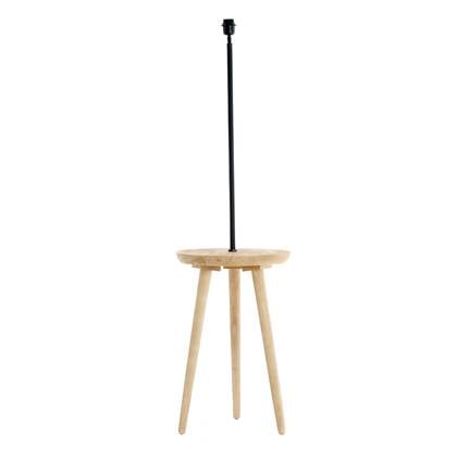 Light&living Bijzettafel+vloerlamp Ø40x135 cm TOLFA hout naturel+m... Bruin