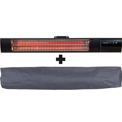 Sunred  COMBIDEAL - Heater & Hoes - Dark lijn - Zwart - Wand model -