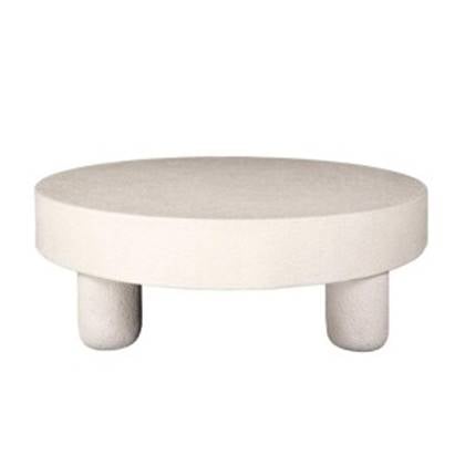 Hoyz Collection - Salontafel Bulky Stone - Marmer Composiet - Ø110 Wit