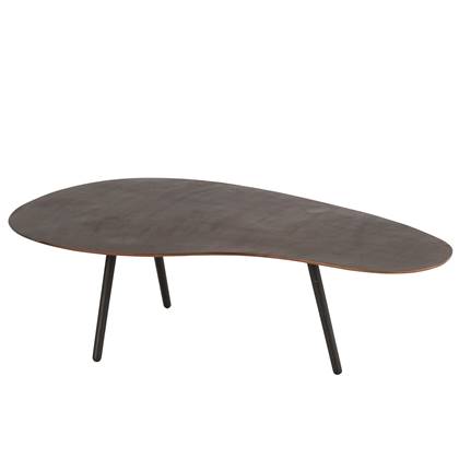 J-line - Salontafel Druppel Aluminium Bruin Large - 119x71x36cm