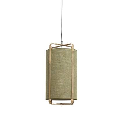 Light&living Hanglamp Ø32x60 cm SENDAI +bamboe naturel Groen