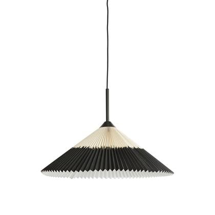 Light & Living Light&living Hanglamp Ø60x23 cm PLEATED +naturel Zwart
