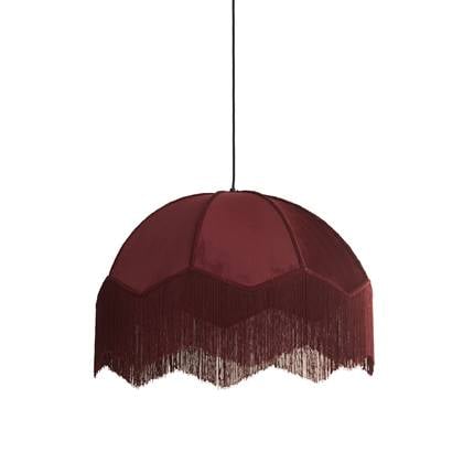 Light & Living Light&living Hanglamp Ø50x38 cm MALACIA velvet bordeaux Rood