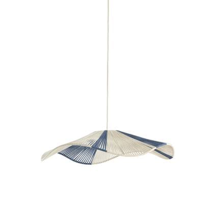 Light & Living Light&living Hanglamp Ø70x15 cm RAFA crème+ Blauw
