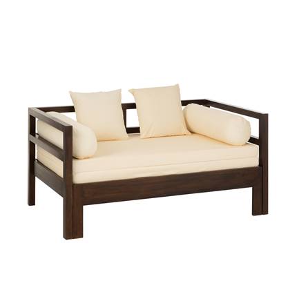 J-line - Fauteuil|bed Conie Hout Donker Bruin - 163x98x80cm