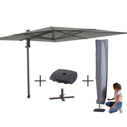 Madison Parasol Saint-Tropez grey + voet + hoes