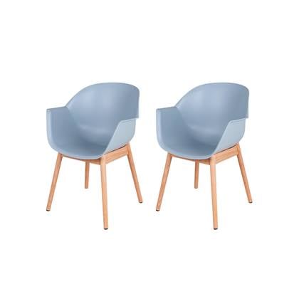 Eetkamerstoel Cuyp XXL ijs 2 stuks Blauw