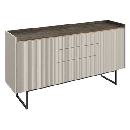 Meubella - Dressoir Linq - Beige - 166 cm