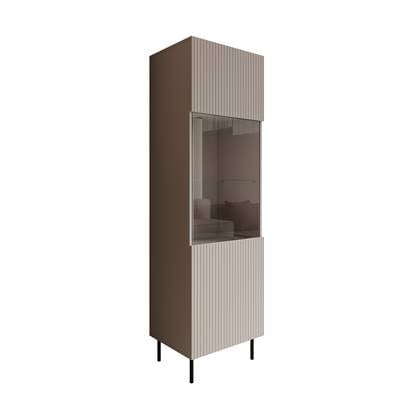 Meubella - Vitrinekast Alex - Beige - 55 cm