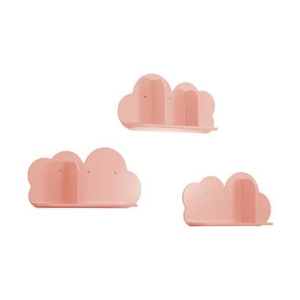 sweeek - Wandplanken Cloud voor kinderkamer (set van 3)