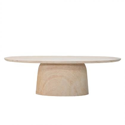 Giga Meubel - Eettafel Ovaal 200cm - Naturel Betonlook - Myrna Bruin
