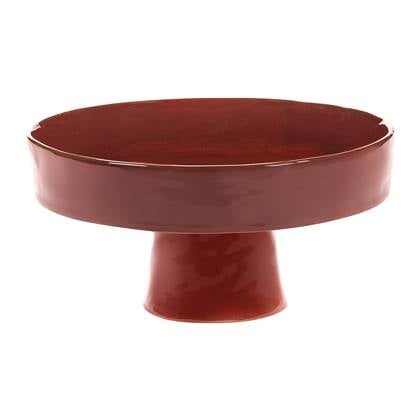 Serax Marie Michielssen La Mère schaal op voet H12.5cm D25cm venetian red