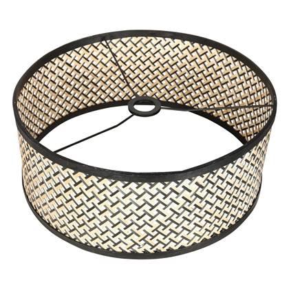 Steinhauer - kap - Shade - zwart - bamboe hout - Ø 50cm - E27 - K1066BS