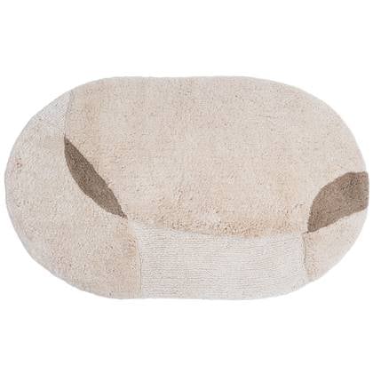 Veer Carpets  Badmat Bink - Creme Ovaal 50 x 80 cm