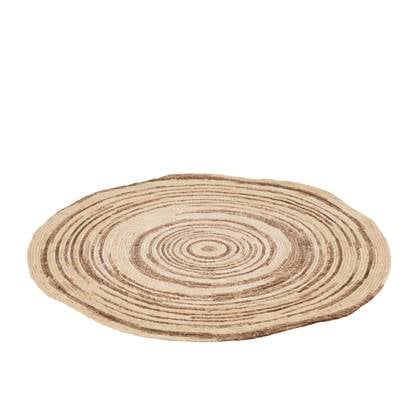 J-line - Tapijt Rond Maïs Beige|bruin - 79x79x1cm