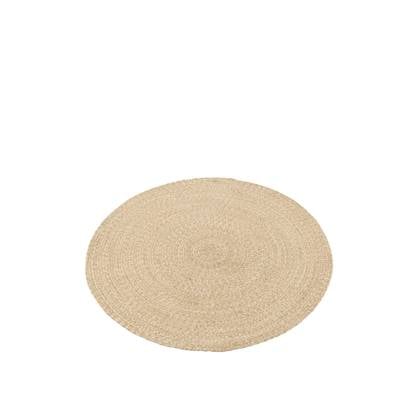 J-line - Tapijt Miami Outdoor Polyester Naturel Small - 120x120x1cm Bruin
