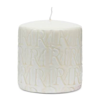 Riviera Maison Kaars Wit - Monogram - Paraffine (ØxH) 9,5x10