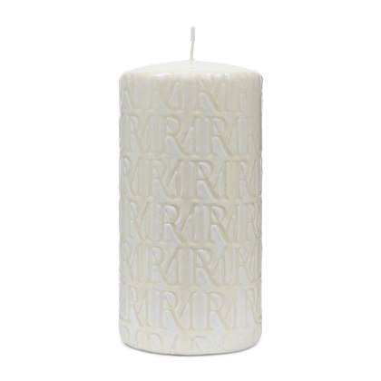 Riviera Maison Kaars Wit - Monogram - Paraffine (ØxH) 9,5x19