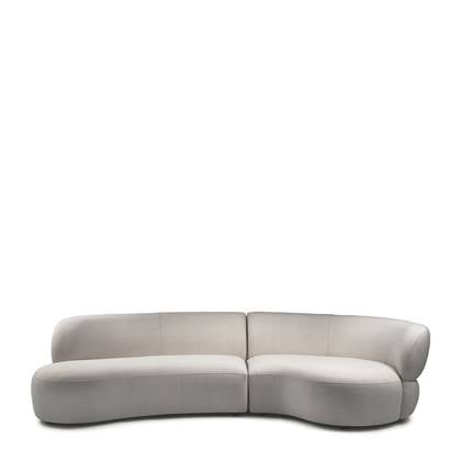 Rivièra Maison  Modulaire bank, N10 - Natural Grey, P99 - Polyester, 295x90x75 cm