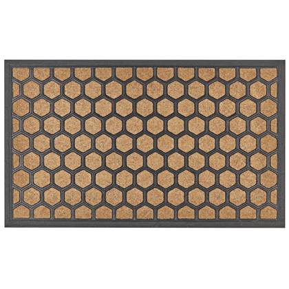 Beliani TANDYKUL-Deurmat-Natuurlijk|Zwart-45 x 75 cm-Polyester