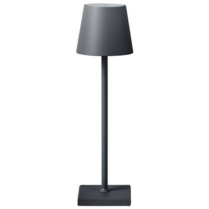Beliani - BACEIRO - Tafellamp - Donker - Aluminium Grijs