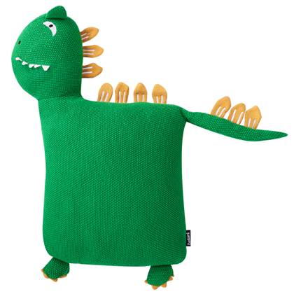 DINO - Sierkussen set van 2 - Groen - 45 x 45 cm - Katoen