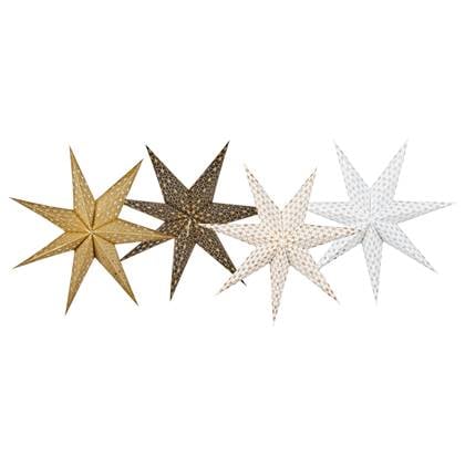Beliani - TRISUL - Kerstdecoratie LED set van 4 - Meerkleurig - Papier Multicolor