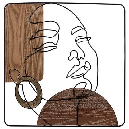 Beliani - CALIFORNIUM - Wanddecoratie - Donker - IJzer|MDF Bruin