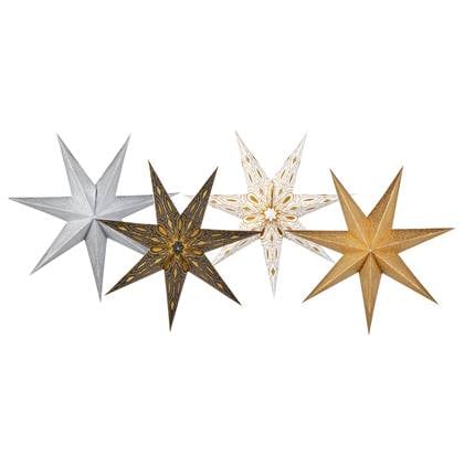 Beliani-SHIVLING-Kerstdecoratie LED set van 4-Meerkleurig-Papier Multicolor