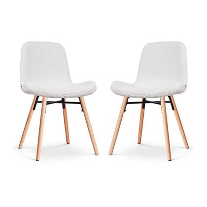 Nolon Nena-Fé Eetkamerstoelen Set van 2 - Teddy Wit - Hout